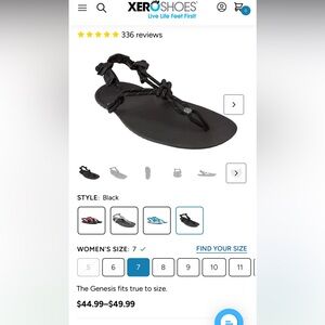 Xero Shoes Black Sandals Genesis Lightweight